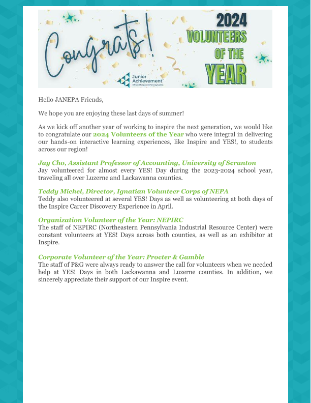 2024 Volunteers of the Year